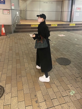 「WOOALONG（ウアロン）のアイテム（帽子）」を使った、baeさん（レディース・153cm）の秋コーディネート