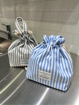 「212 KITCHEN STORE（トゥワントゥキッチンストア）のSailor ランチバッグ SXBL（キッチンツール、その他）」を使った、えびちゃんさん（レディース）の春コーディネート