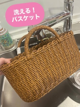「212 KITCHEN STORE（トゥワントゥキッチンストア）のUTILE ユティル オーバルハンドルバスケット L（収納グッズ、その他）」を使った、えびちゃんさん（レディース）の春コーディネート