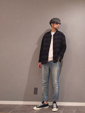 「無印良品（ムジルシリョウヒン）のアイテム」を使った、BT4.0さん（メンズ・172cm）の秋コーディネート