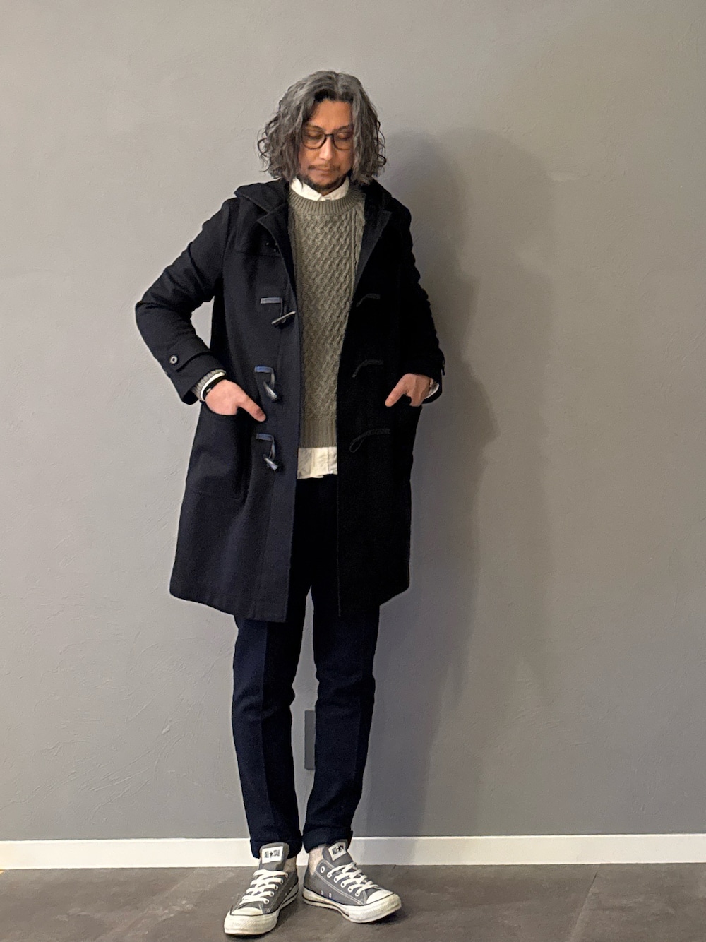 Mackintoshのダッフルコートを使った人気ファッションコーディネート