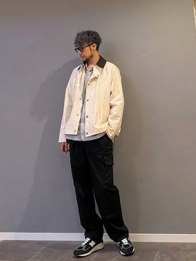 「Barbour（バブアー）のアイテム（ジャケット/アウター）」を使った、BT4.0さん（メンズ・172cm）の春コーディネート