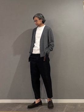 「アイテム（カーディガン/ボレロ）」を使った、BT4.0さん（メンズ・172cm）の秋コーディネート