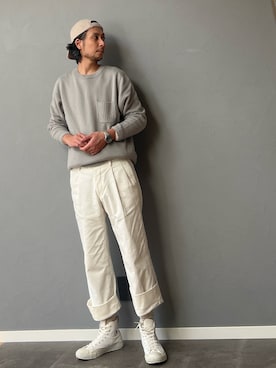「upperhights（アッパーハイツ）のアイテム」を使った、BT4.0さん（メンズ・172cm）の冬コーディネート