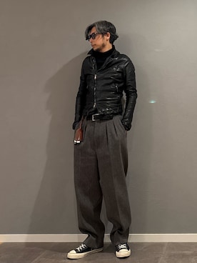 「アイテム（サングラス）」を使った、BT4.0さん（メンズ・172cm）の秋コーディネート