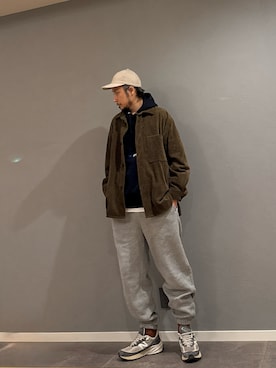 「upperhights（アッパーハイツ）のアイテム」を使った、BT4.0さん（メンズ・172cm）の冬コーディネート