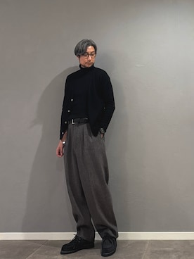 「アイテム（メガネ）」を使った、BT4.0さん（メンズ・172cm）の秋コーディネート