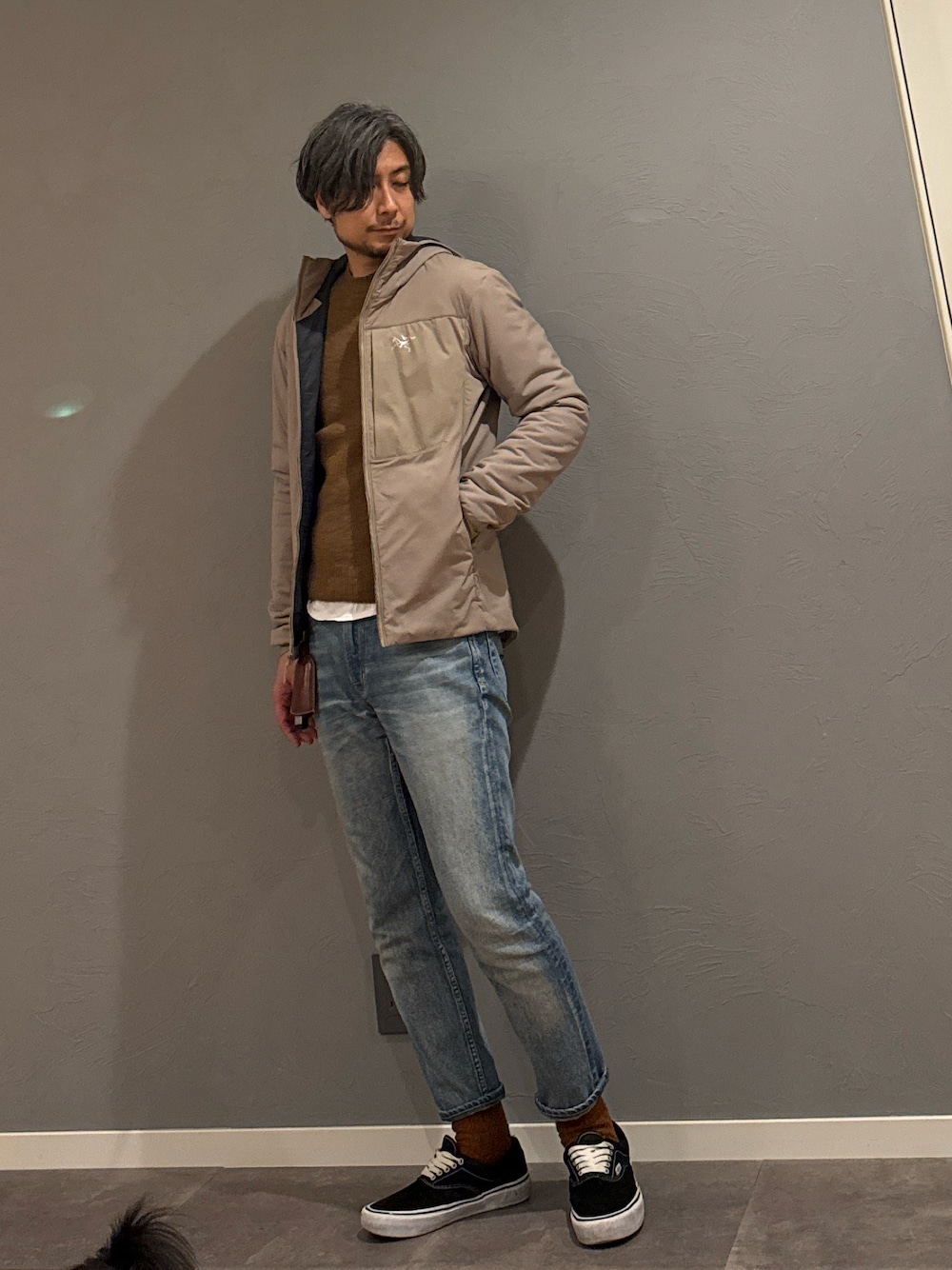 ARC'TERYXのマウンテンパーカー（ベージュ系）を使った人気