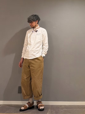 「COMOLI（コモリ）のアイテム」を使った、BT4.0さん（メンズ・172cm）の春コーディネート