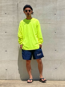 「GILDAN（ギルダン）のアイテム」を使った、takuya.sさん（メンズ・171cm）の夏コーディネート