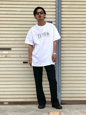 「TENBOX（テンボックス）のアイテム（トップス）」を使った、takuya.sさん（メンズ・171cm）の春コーディネート