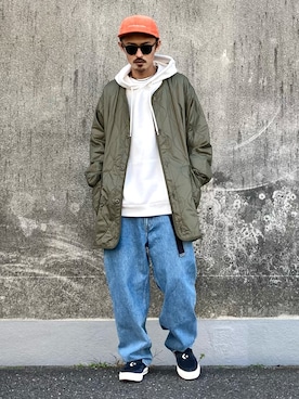 「Confirm（コンファーム）のアイテム（ノーカラージャケット）」を使った、takuya.sさん（メンズ・171cm）の冬コーディネート