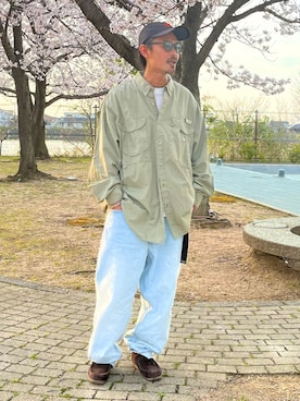 「SEE SEE（シーシー）のアイテム（キャップ）」を使った、takuya.sさん（メンズ・171cm）の春コーディネート