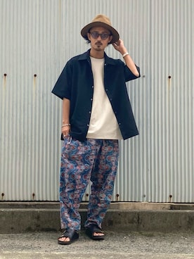 「Engineered Garments（エンジニアードガーメンツ）のアイテム（パンツ）」を使った、takuya.sさん（メンズ・171cm）の夏コーディネート