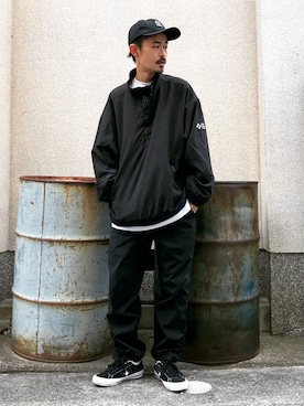 「SEE SEE（シーシー）のアイテム（キャップ）」を使った、takuya.sさん（メンズ・171cm）の冬コーディネート