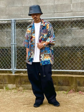 「Confirm（コンファーム）のアイテム（帽子）」を使った、takuya.sさん（メンズ・171cm）の夏コーディネート
