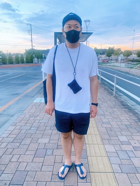 「NUMERALS（ヌメラルズ）のアイテム（パンツ）」を使った、sakuさん（メンズ・176cm）の夏コーディネート