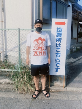 「NUMERALS（ヌメラルズ）のアイテム（パンツ）」を使った、sakuさん（メンズ・176cm）の夏コーディネート