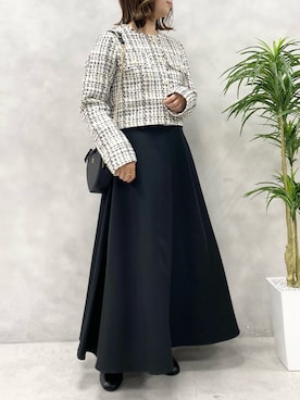 「one after another NICE CLAUP（ワンアフターアナザーナイスクラップ）のアイテム（ノーカラージャケット）」を使った、Rino / 骨格ストレートさん（レディース・155cm）の夏コーディネート