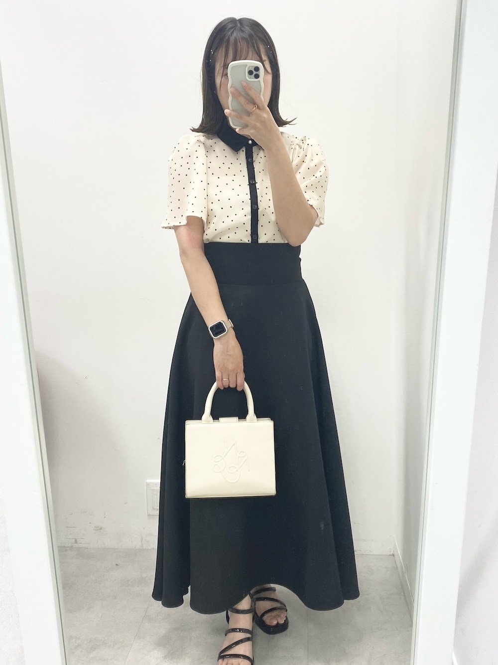 美シルエット大人かわいい。バックレースアップフレアスカート【ZOZO  