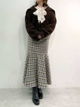 「ニット/セーター」｜Rino / 骨格ストレートさん（レディース・155cm）の冬コーディネート