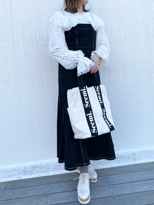 セール】WEB限定 ステッチジャンパースカート（ジャンパースカート