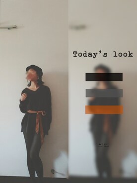 「oversize」｜「アイテム（キャスケット）」を使った、Sonn Sigennさん（レディース・164cm）の秋コーディネート