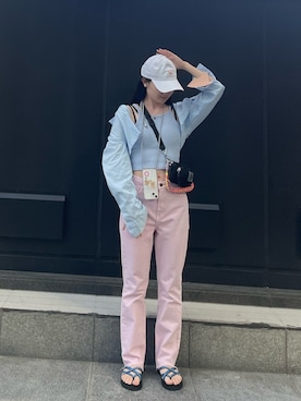 「Desigual（デシグアル）のアイテム（パンツ）」を使った、kazunaさん（レディース・162cm）の秋コーディネート