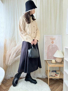 「URBAN RESEARCH Sonny Label（アーバンリサーチサニーレーベル）のアイテム（ワンピース/ドレス）」を使った、ももたさん（レディース・169cm）の冬コーディネート