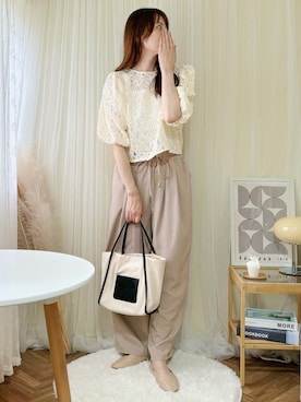 「agnes b.（アニエスベー）のアイテム（バッグ）」を使った、ももたさん（レディース・169cm）の夏コーディネート