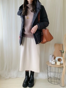 ももたさん（レディース・170cm）の冬コーディネート