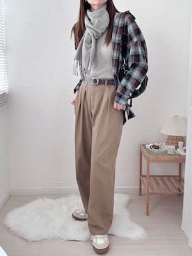 「Java（ジャバ）のアイテム（シューズ）」を使った、ももたさん（レディース・169cm）の冬コーディネート