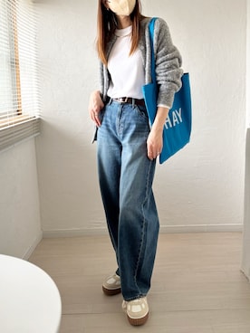 「Java（ジャバ）のアイテム（シューズ）」を使った、ももたさん（レディース・169cm）の冬コーディネート