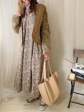 「URBAN RESEARCH Sonny Label（アーバンリサーチサニーレーベル）のアイテム（ブルゾン）」を使った、ももたさん（レディース・170cm）の冬コーディネート