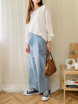 「ボストンバッグ」｜ももたさん（レディース・169cm）の夏コーディネート