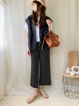 「flune（フリューン）のアイテム」を使った、ももたさん（レディース・170cm）の夏コーディネート