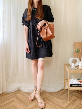 「flune（フリューン）のアイテム」を使った、ももたさん（レディース・169cm）の夏コーディネート