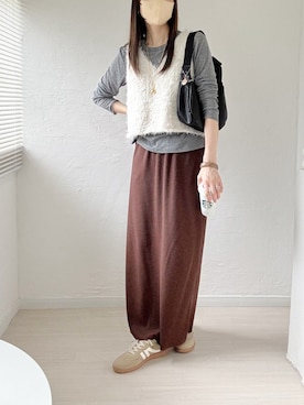 「ナロースカート」｜ももたさん（レディース・169cm）の秋コーディネート