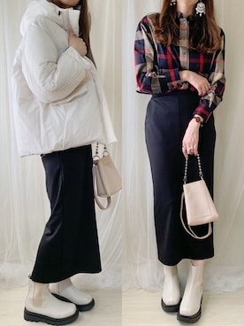 「SKAGEN(スカーゲン)のアイテム(ブレスレット)」を使った、ももたさん(レディース・170cm)の秋コーディネート