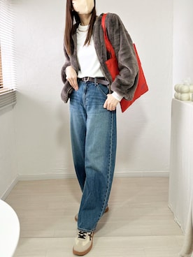 「Honeys（ハニーズ）のアイテム」を使った、ももたさん（レディース・169cm）の冬コーディネート