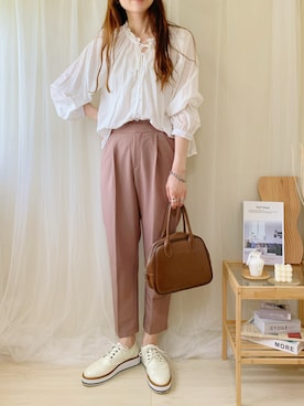 「ボストンバッグ」｜ももたさん（レディース・169cm）の夏コーディネート