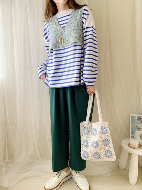 356. AS KNOW AS アズノゥアズ　花柄レースベスト　8サイズ ベスト | アズノゥアズ レディース服のファッション通販サイト