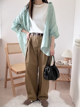 「russet（ラシット）のアイテム」を使った、ももたさん（レディース・169cm）の春コーディネート