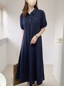 「アイテム（ワンピース/ドレス）」を使った、ももたさん（レディース・169cm）の夏コーディネート