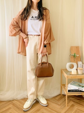 「ボストンバッグ」｜ももたさん（レディース・169cm）の春コーディネート