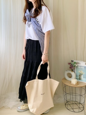 「La-gemme（ラジェム）のアイテム」を使った、ももたさん（レディース・170cm）の春コーディネート