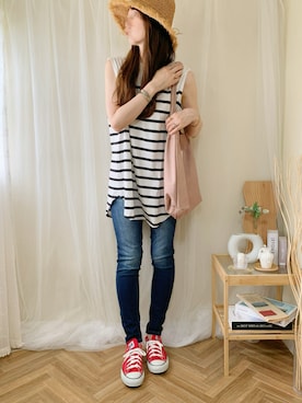 ももたさん(レディース・169cm)の夏コーディネート