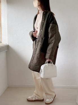 「アイテム（その他アウター）」を使った、ももたさん（レディース・169cm）の秋コーディネート