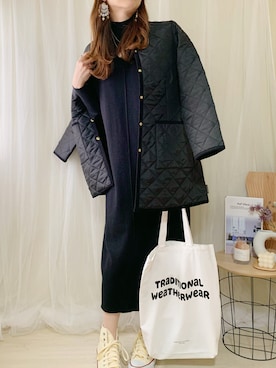 「CONVERSE（コンバース）のALL STAR HI（スニーカー）」を使った、ももたさん（レディース・170cm）の秋コーディネート