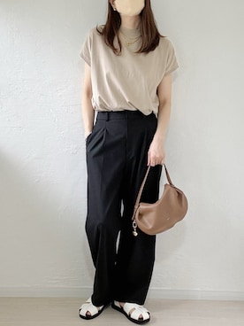 「アイテム（ハンドバッグ）」を使った、ももたさん（レディース・169cm）の夏コーディネート